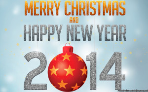 Merry Christmas and Happy New Year 2014 – Printable image