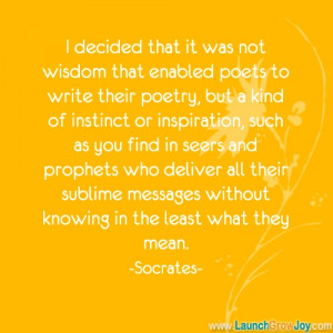 Great quote from Socrates