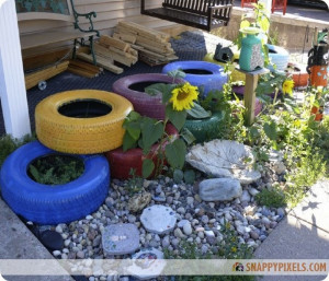 Recycled Tire DIY Garden Ideas