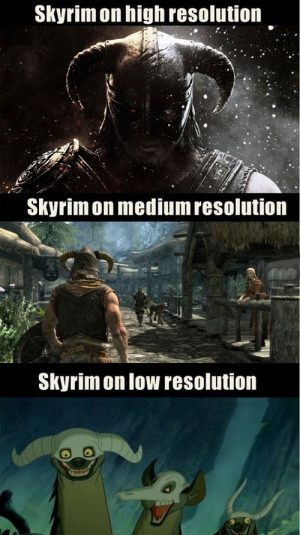 Skyrim Different Resolutions