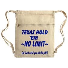 Funny No Limit Texas Hold Em Cinch Sack for