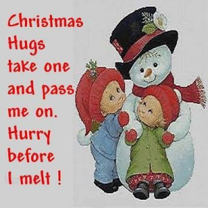 Christmas #hug #snowman #winter #shareable