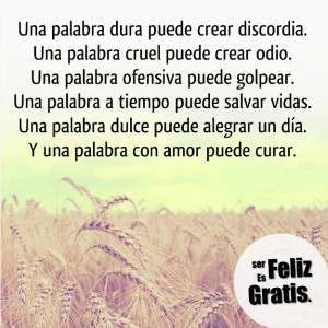 El poder de las palabras.