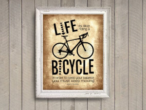 Life is Like Riding a Bicycle 11x14 Print by quotograph on Etsy, $45 ...
