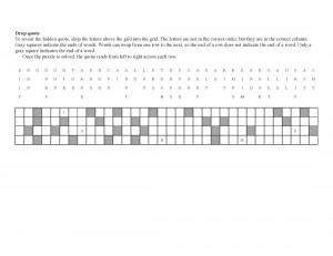 Newspaper Puzzle Page