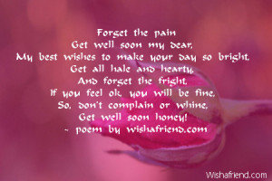 Get Well Soon Poems...