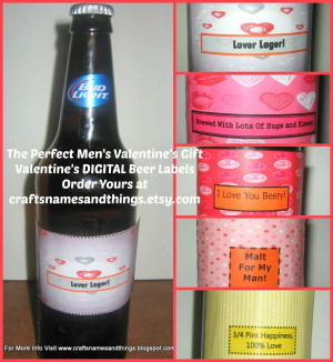 ... Shop Arrivals: Valentine Beer Labels and Valentine Treat Bag Topppers