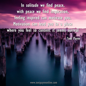 Quote about Peace Solitude Inspiration – In solitude we find peace