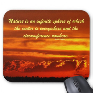 Nature's Sphere Quotes Sunset Clouds Mousepad