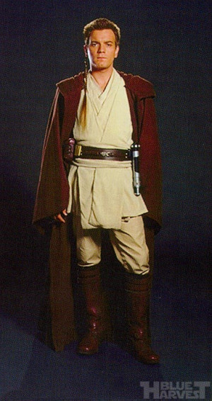 Ewan McGregor as Obi Wan Kenobi.