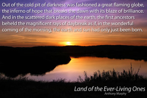 The flaming globe: an inferno of hope that breaks the dawn . . .
