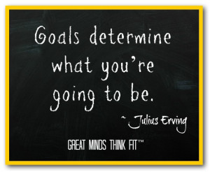 Goals determine what you’re going to be.