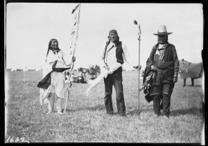 Chief Hairy Bear, Chief White Eagle and Chief Big Elk at Sun Dance ...