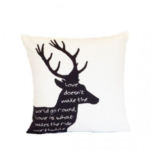 silhouette deer typography quote love pillow by fleamarkettrixie, $26 ...