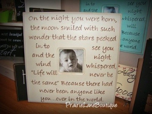20x20 Custom Picture Frame Quote Saying Lyrics Wedding Children. $98 ...