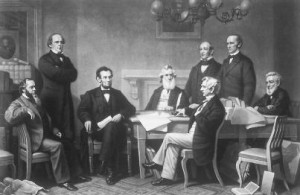 ... President Abraham Lincoln's cabinet in 1862. LIBRARY OF CONGRESS