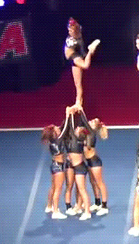 cheer cheerleading stunt flexibility panthers cheer athletics cheer ...