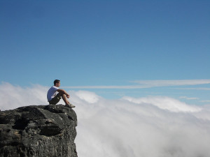 This photo taken at Drie Anker Baai Cape Town . With mountains ...