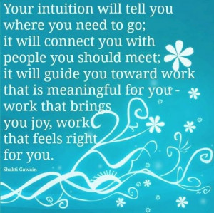 Intuitive thoughts are often random and disconnected from your current ...
