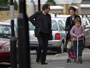 Helena Bonham Carter and Tim Burton with Their Children Shopping ...