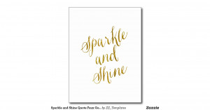 sparkle_and_shine_quote_faux_gold_foil_sparkly_postcard ...