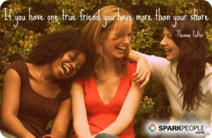 Motivational Quote - If you have one true friend you have more than ...