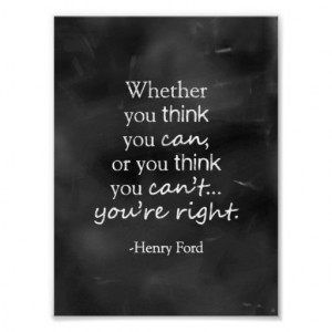Inspirational Quote by Henry Ford Posters