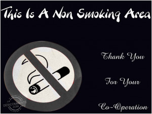 Cute No Smoking Quotes This is a non smoking area