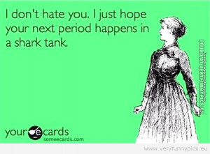 Funny Picture - Period in a shark tank