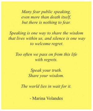 Fear Of Public Speaking Quotes Quote about the fear of public