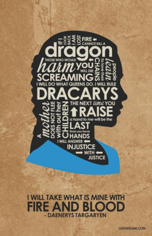 Daenerys Inspired Quote Poster by OutNerdMe on Etsy
