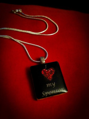 love my sponsor scrabble tile necklace. AA NA Recovery