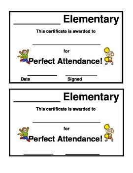 Free Printable Employee Perfect Attendance Certificate