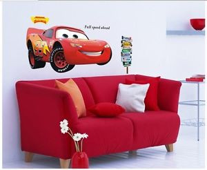 Disney-CARS-2-BiG-LIGHTNING-MCQUEEN-Quote-Wall-Sticker-Decal-Mural-kid ...