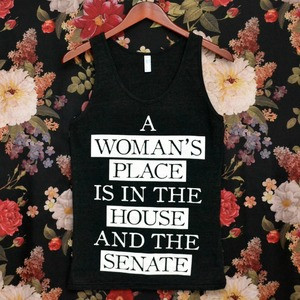 Image of [PREORDER] Tri-Blend 'A Woman's Place' Tank Top