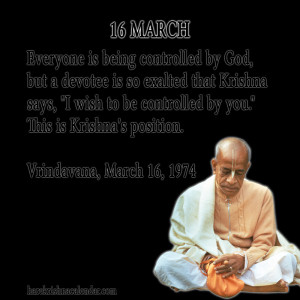 ... quotes of Srila Prabhupada, which he spock in the month of March