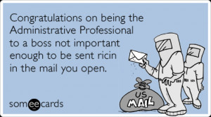 Funny Admin Pros Day Ecard: Congratulations on being the ...