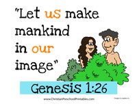 Adam & Eve Bible Verse Printables