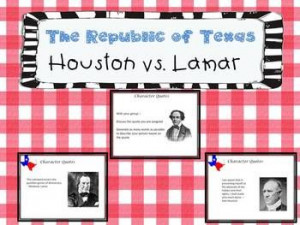 and Mirabeau B. Lamar during their tenure as presidents of Texas ...