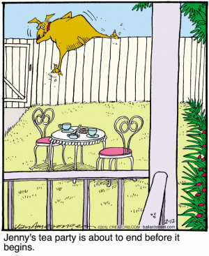 Hmmm... a little too much identification with your pet... Now you guys ...