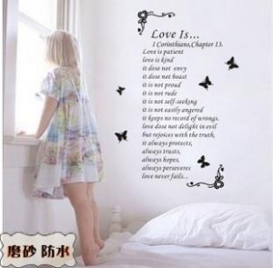 love is...Wall Sticker Quotes And Saying Decals Wallpaper home deco