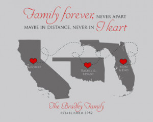 Family Gift Quote Maps, Mom and Dad , Kids, Grandparents, Thank You ...