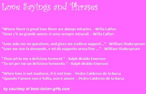 Italian Sayings Translated | Romantic Phrases, Sayings and Love ...