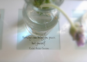 added four little vases and placed them on top of each quote.