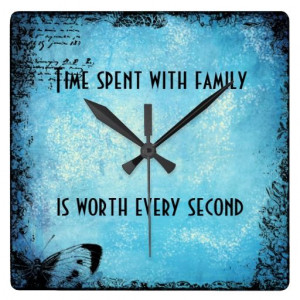 Vintage Blue Family Quote Wall clocks #family #familyquotes #clocks # ...