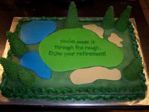 Golf Retirement Cake
