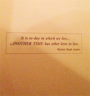 Auden quote, 