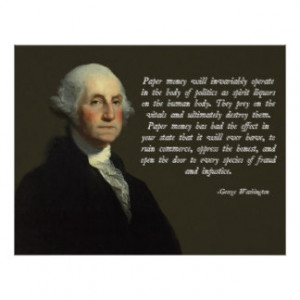 George Washington Money Quote Posters