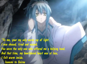 brave 10 quote 2 isanami to saizo to me your my only warm ray of light ...