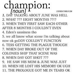 SPOILERS SPOILERS SPOILERS!Summary of Champion - YES one of the worst ...